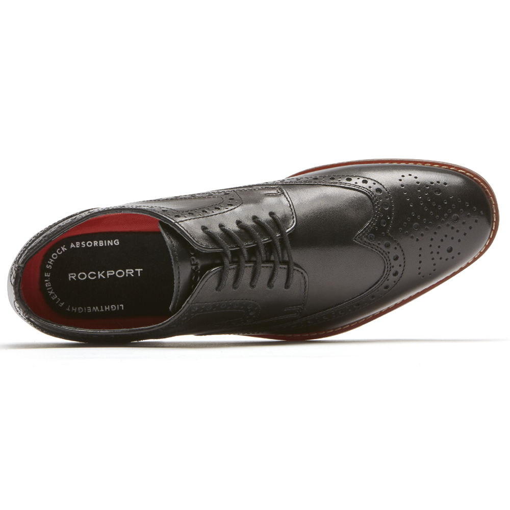 ロック ポート ウォーキング シューズ メンズ 黒 - Style Purpose Wingtip - HEN374809